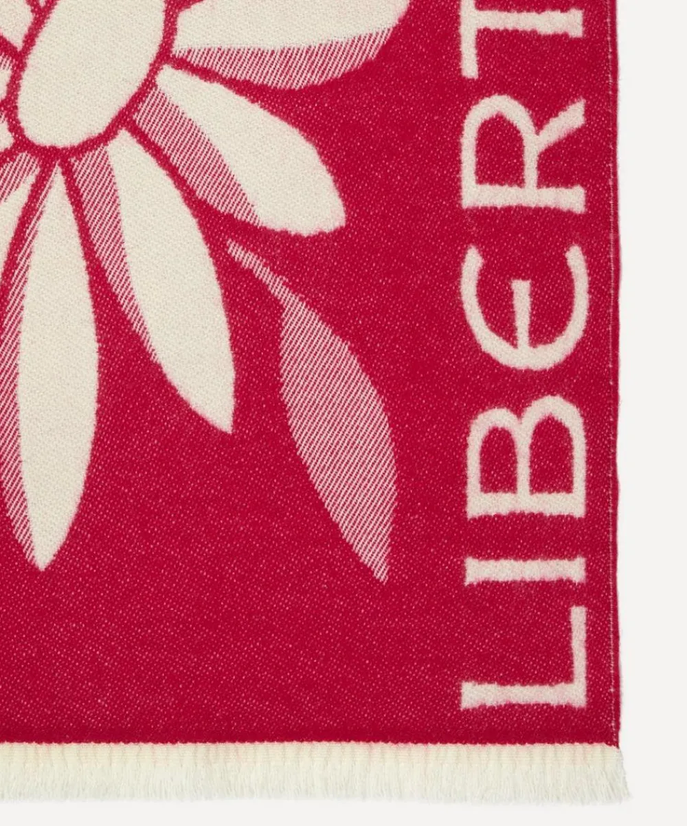 Liberty Scarves^Giant Poppy and Daisy 35X180 Jacquard Scarf