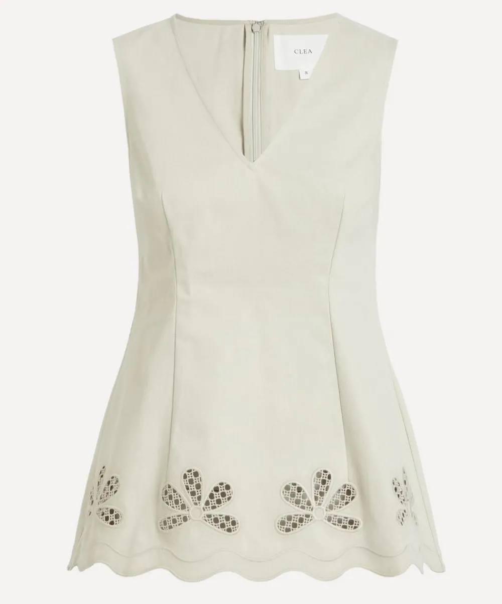 Clea Tops^Gigi Cutwork Embroidered Top