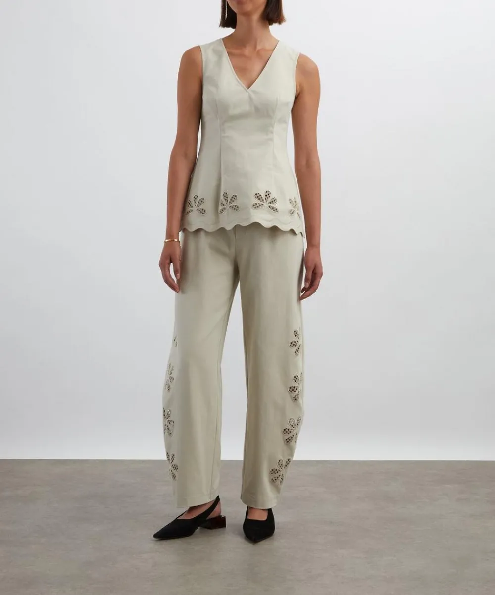 Clea Tops^Gigi Cutwork Embroidered Top