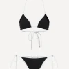 Hunza G Swimwear^Gina Contrast Black-White Bikini