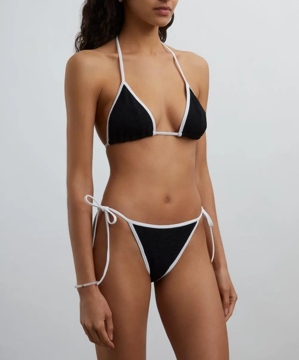 Hunza G Swimwear^Gina Contrast Black-White Bikini