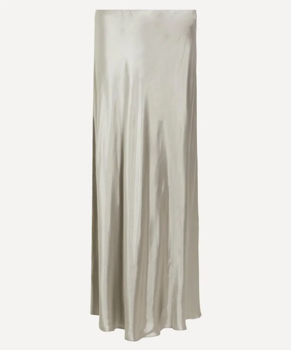 Alberta Ferretti Skirts^Glossy Satin Long Skirt