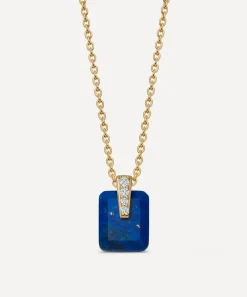 Astley Clarke Necklaces^Gold Deco Lapis Pendant Necklace