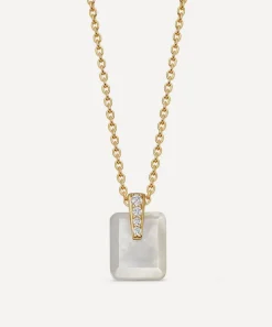 Astley Clarke Necklaces^Gold Deco Mother of Pearl Pendant Necklace