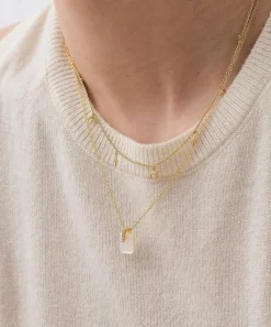 Astley Clarke Necklaces^Gold Deco Mother of Pearl Pendant Necklace