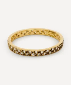 Satomi Kawakita Rings|Rings^Gold Diagonal Antiqued Diamond Ring