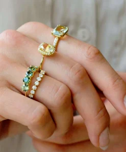 Dinny Hall Rings^Gold Elyhara Diamond Half Eternity Ring