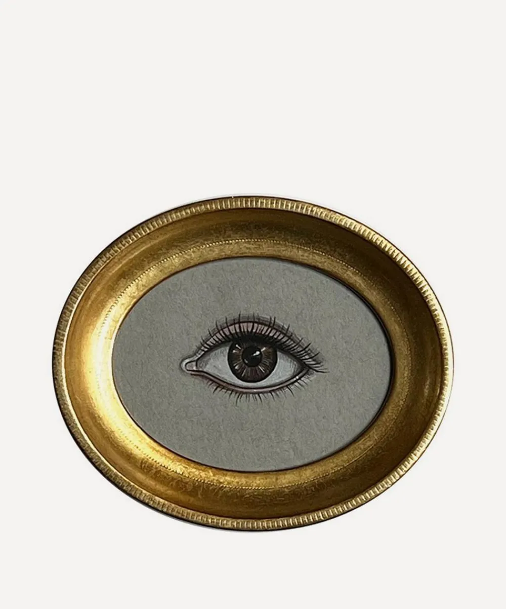 Patch NYC Wall Art|Living Room^Gold Frame Left Eye Art Print