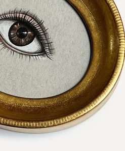 Patch NYC Wall Art|Living Room^Gold Frame Left Eye Art Print