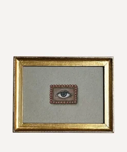 Patch NYC Wall Art|Living Room^Gold Frame Lover’s Eye with Coral Beads Art Print