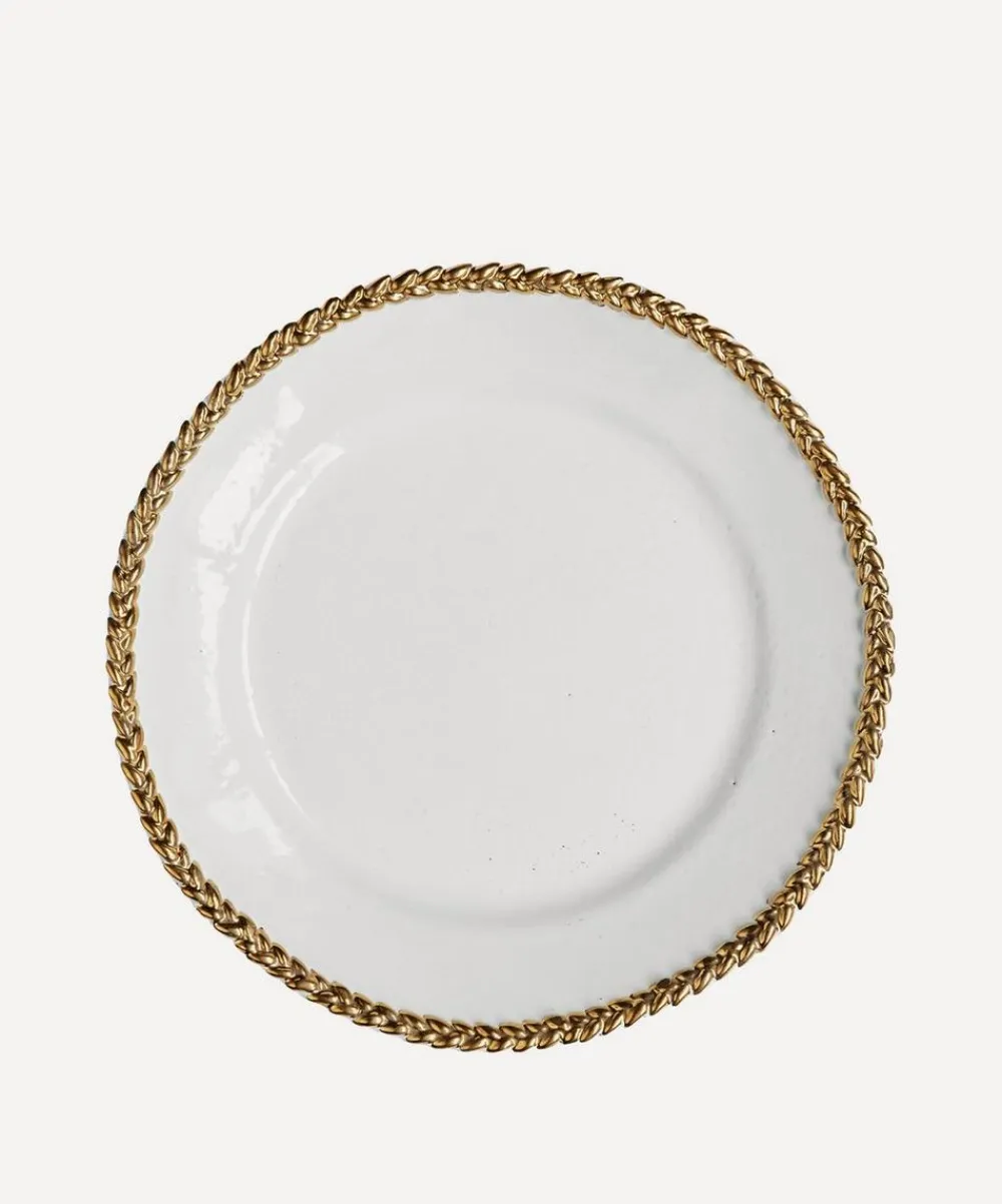 Astier de Villatte Tableware^Gold Josephine Dinner Plate