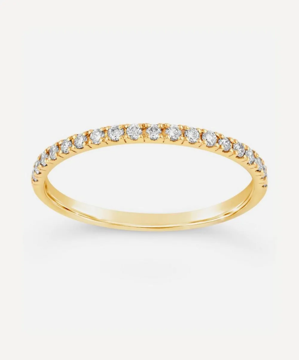 Dinny Hall Rings^Gold Micro Set Half Eternity Ring