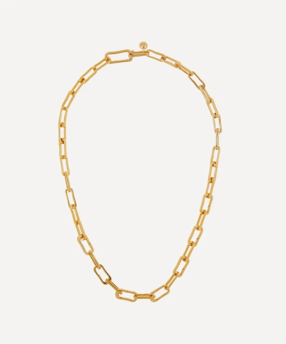 Monica Vinader Necklaces^Gold Plated Vermeil Silver Alta Capture Charm Necklace