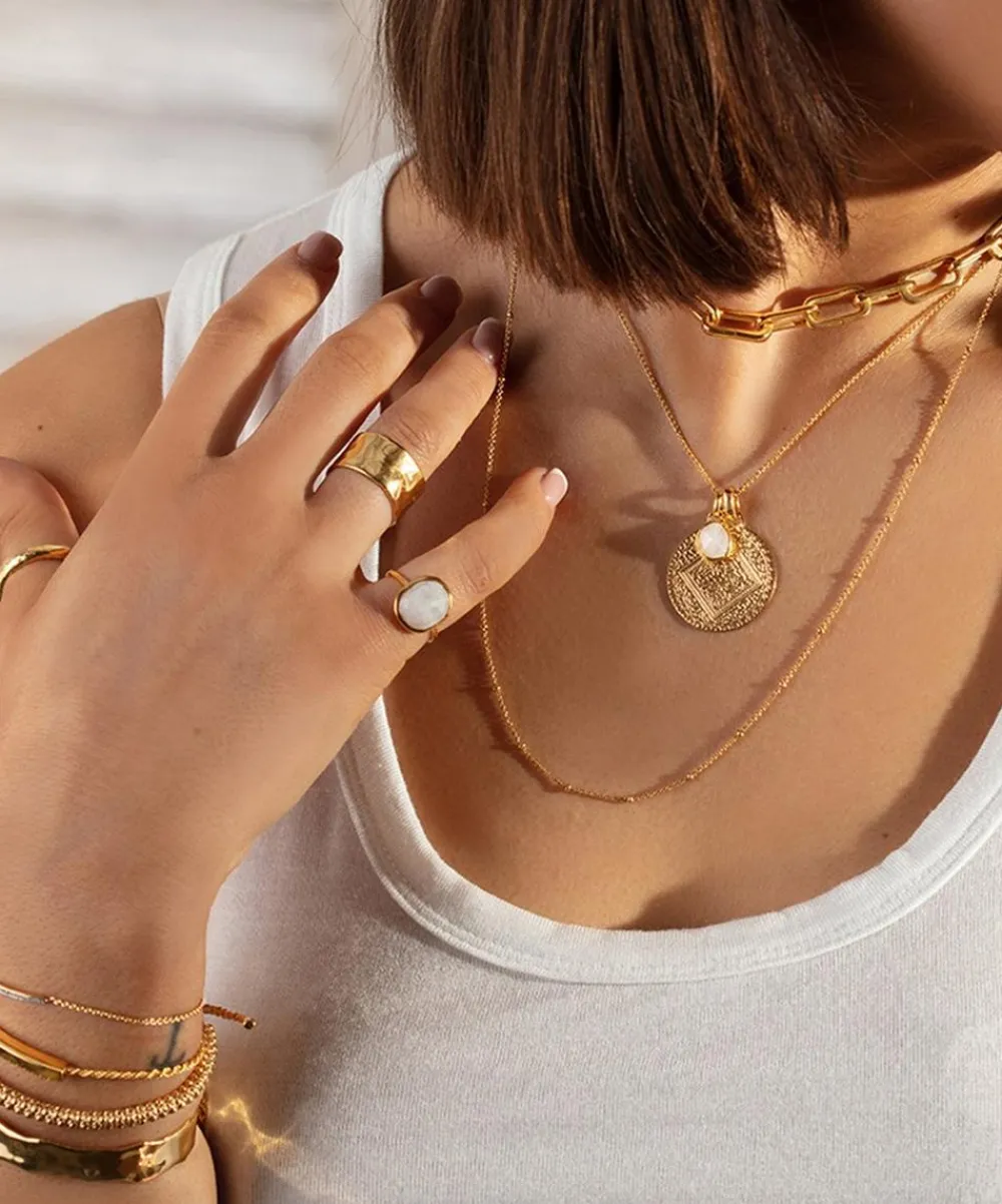 Monica Vinader Charms & Pendants^Gold Plated Vermeil Silver Mini Marie Pendant Charm