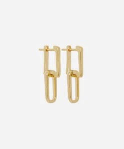 Monica Vinader Earrings^Gold Plated Vermeil Silver Alta Capture Charm Drop Earrings