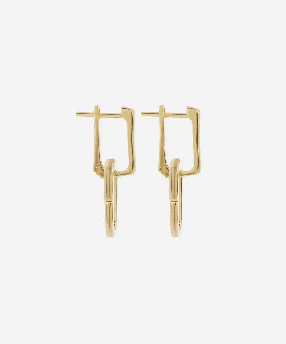 Monica Vinader Earrings^Gold Plated Vermeil Silver Alta Capture Charm Drop Earrings