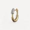 Otiumberg Earrings^Gold Plated Vermeil Silver Small Pavé Staple Hoop Earring