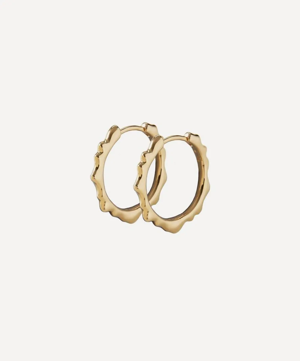 Monica Vinader Earrings^Gold Plated Vermeil Silver Siren Muse Small Hoop Earrings