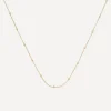 Monica Vinader Necklaces^Gold Plated Vermeil Silver Long Fine Beaded Chain Necklace