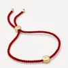 Monica Vinader Bracelets^Gold Plated Vermeil Silver Linear Solo Diamond Cord Friendship Bracelet