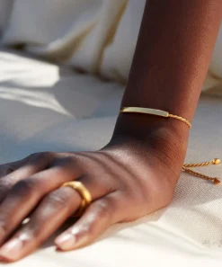 Monica Vinader Bracelets^Gold Plated Vermeil Silver Linear Chain Bracelet