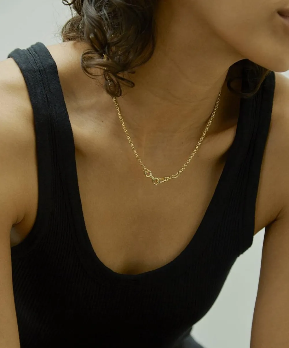 Otiumberg Necklaces^Gold Plated Vermeil Silver Locked Chain Necklace