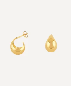 Dinny Hall Earrings^Gold Plated Vermeil Silver Small Scoop Hoop Earrings