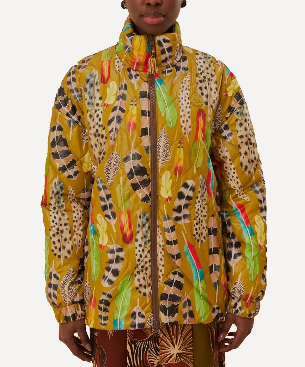 FARM Rio Coats & Jackets^Gold Savana Dream Reversible Maxi Puffer Jacket