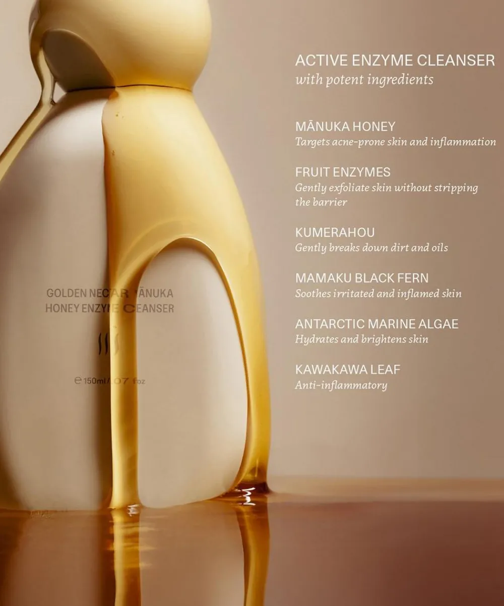 RAAIE Cleansers & Toners^Golden Nectar Mānuka Honey Enzyme Cleanser 150ml
