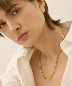JENNY BIRD Necklaces|Necklaces^Gold-Plated Andi Slim Paperclip Chain Necklace