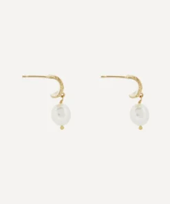 Alex Monroe Earrings^Gold-Plated Bark Huggie Hoop Earrings