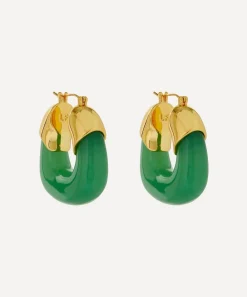 Lizzie Fortunato Earrings^Gold-Plated Brass Organic Hoop Earrings