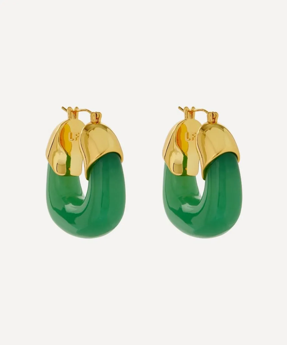 Lizzie Fortunato Earrings^Gold-Plated Brass Organic Hoop Earrings