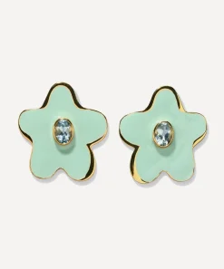 Lizzie Fortunato Earrings^Gold-Plated Camilo Topaz Stud Earrings