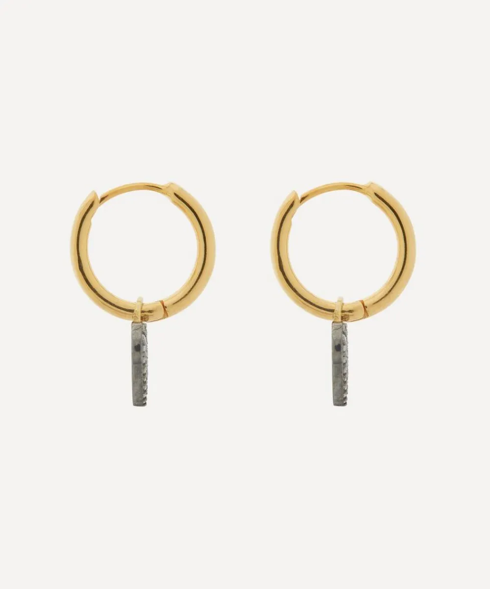 Kirstie Le Marque Earrings^Gold-Plated Diamond Heart Hoop Earrings
