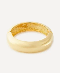 Kenneth Jay Lane Bracelets^Gold-Plated Dome Hinge Cuff Bracelet