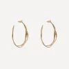 Alex Monroe Earrings^Gold-Plated Fine Twist Hoop Earrings