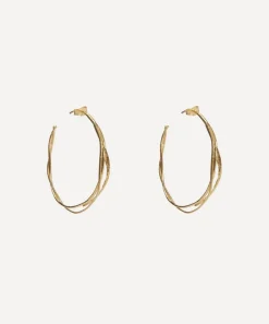 Alex Monroe Earrings^Gold-Plated Fine Twist Hoop Earrings