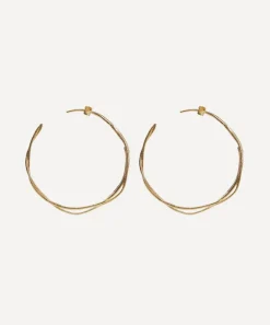 Alex Monroe Earrings^Gold-Plated Fine Twist Hoop Earrings