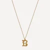 Alex Monroe Necklaces^Gold-Plated Floral Letter B Alphabet Necklace