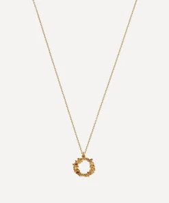 Alex Monroe Necklaces^Gold-Plated Floral Letter O Alphabet Necklace