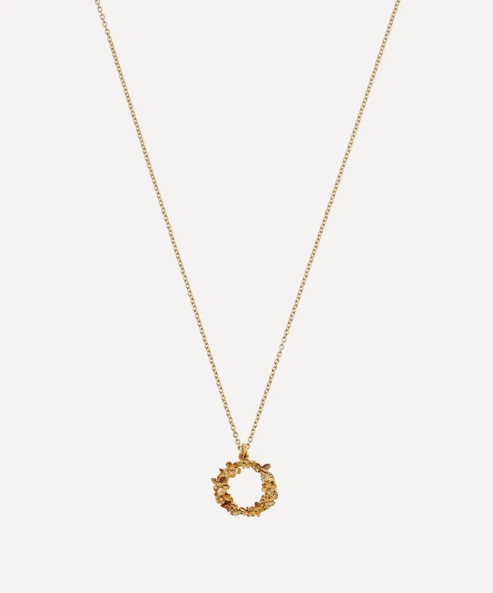 Alex Monroe Necklaces^Gold-Plated Floral Letter O Alphabet Necklace