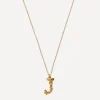 Alex Monroe Necklaces^Gold-Plated Floral Letter J Alphabet Necklace