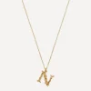 Alex Monroe Necklaces^Gold-Plated Floral Letter N Alphabet Necklace