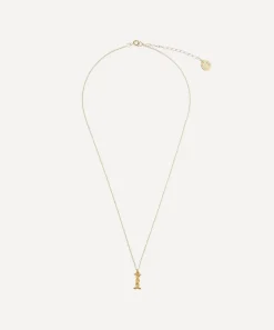 Alex Monroe Necklaces^Gold-Plated Floral Letter I Alphabet Necklace