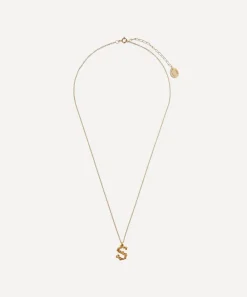 Alex Monroe Necklaces^Gold-Plated Floral Letter S Alphabet Necklace