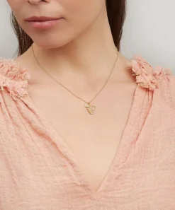 Alex Monroe Necklaces^Gold-Plated Floral Letter V Alphabet Necklace