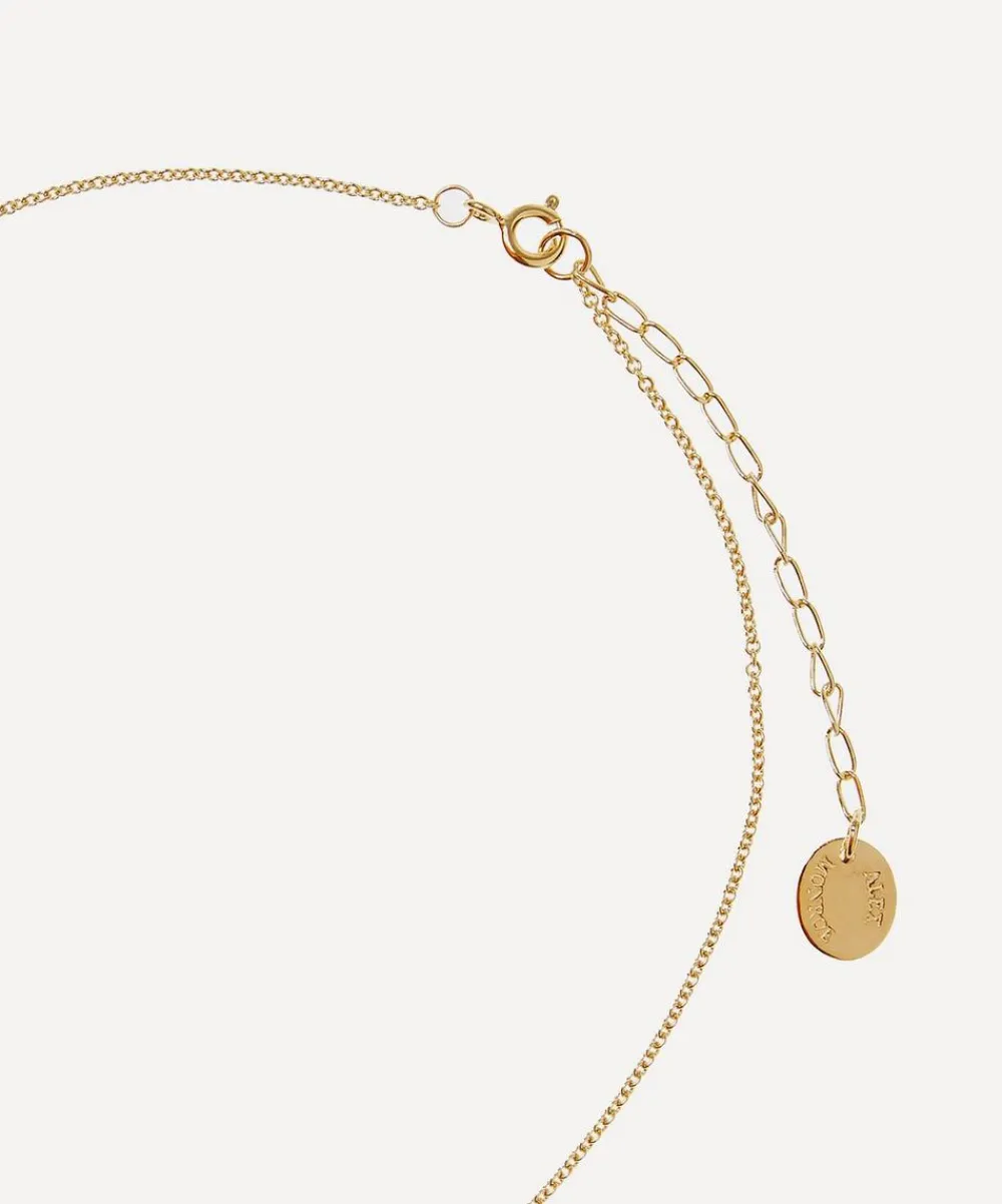 Alex Monroe Necklaces^Gold-Plated Floral Letter V Alphabet Necklace