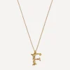 Alex Monroe Necklaces^Gold-Plated Floral Letter F Alphabet Necklace