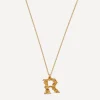 Alex Monroe Necklaces^Gold-Plated Floral Letter R Alphabet Necklace